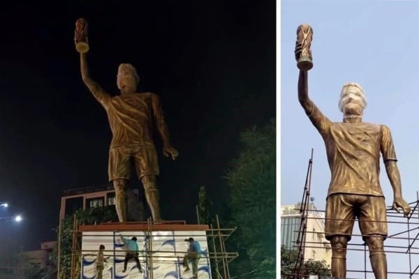 Tiene Messi estatua de 21 metros en la India