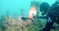 Huge underwater wall to 'lost city' dating back 7,000 years ago discovered by scientists