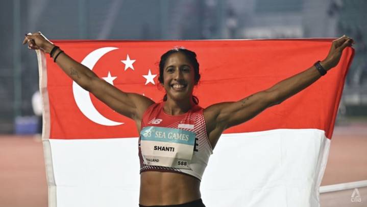 Singapore's sprint queen Shanti Pereira successfully retains SEA Games 100m title