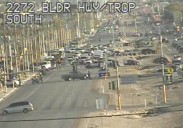 Motorcyclist hospitalized in east Las Vegas crash