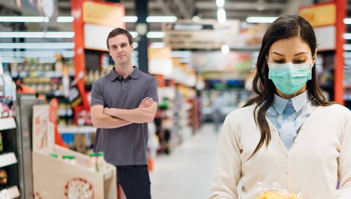 Only Other Guy In Store Not Wearing Mask Gives You Knowing Look As Though Welcoming You To Secret Society