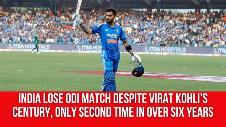 India lose ODI match despite Virat Kohli’s century, only second time in over six years