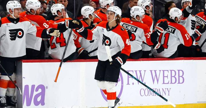 Konecny, Cates, Brink each have goal and assist as Flyers beat Sabres 5