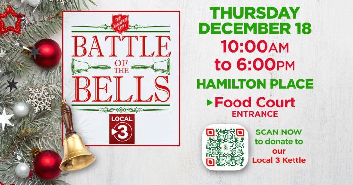 Meet the Local 3 team at Hamilton Place Mall for the Salvation Army's Battle of the Bells