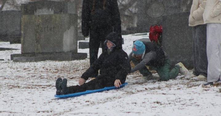 On Danville snow day, a fun outing for sledding
