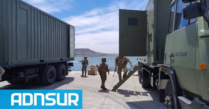 El Ejército ensayó en Comodoro: probó la capacidad portuaria para mover vehículos de combate