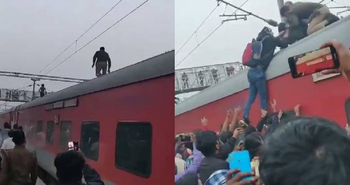 'Subway Surfers' moment in UP: Man climbs atop train, RPF Jawan comes to the rescue