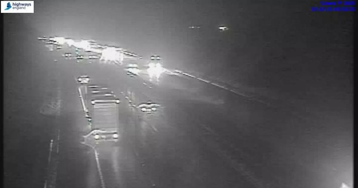 Overturned vehicle leaves traffic queuing on M5