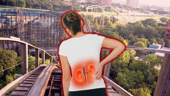 Proponen disolver piedras en los riñones... ¡subiéndose a la montaña rusa!