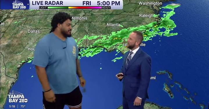 Tampa Bay Bucs Vita Vea does weather live on Tampa Bay 28
