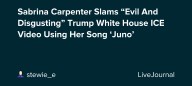 Sabrina Carpenter Slams “Evil And Disgusting” Trump White House ICE Video Using Her Song ‘Juno’: ohnotheydidnt