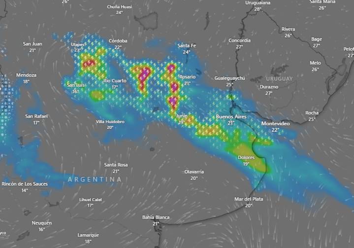 Tormentas y vientos fuertes. Se viene la lluvia en Buenos Aires y hay alerta amarilla en varias provincias
