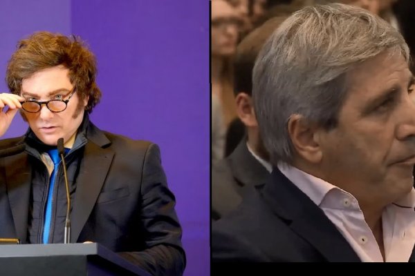Milei criticaba la deuda que tomó Macri y el director de cámaras enfocó a Caputo, que tragó fuerte