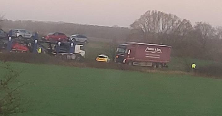 Police shut A145 at Brampton after crash involving lorry