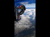 Skydiver cuts free after parachute snags on plane’s wing flap