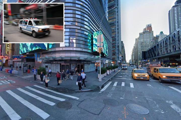 Coat saves NYC tourist from stab injury in Times Square attack