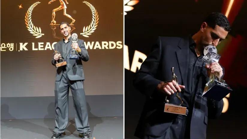 Pablo Sabbag, exjugador de Alianza Lima, fue premiado como máximo goleador de la liga de Corea del Sur