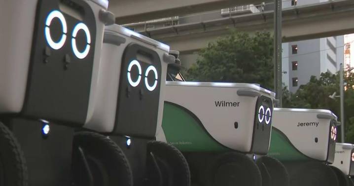 Self-driving robots becoming popular for food delivery service in Miami as residents share mixed feelings