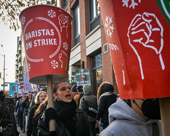 Mayor-elect Mamdani, Sanders join Starbucks workers on picket line in Brooklyn