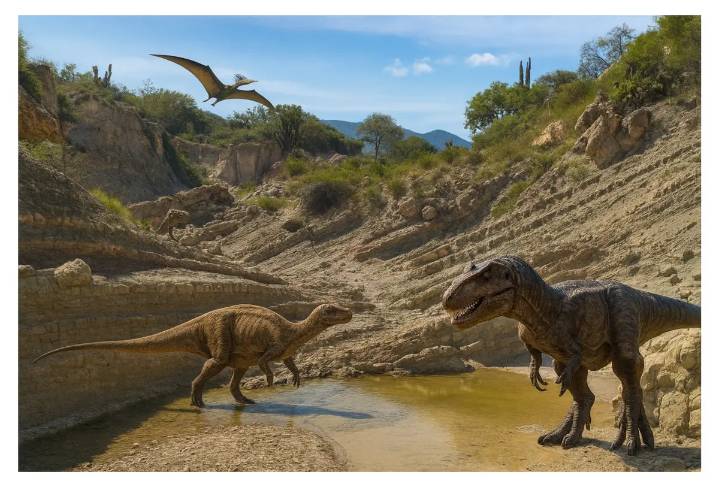 INAH confirma huellas de dinosaurios de 120 millones de años en la Reserva de la Biósfera Tehuacán