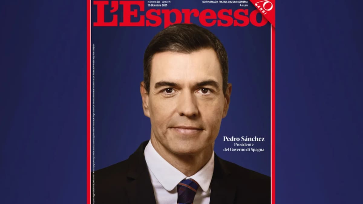 La revista italiana 'L'Espresso' nombra a Pedro Sánchez persona del año y da los motivos: "El éxito de España"