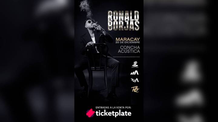 Ronald Borjas se presenta este sábado 20 de diciembre en Maracay