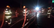 Cierre total de autopista a Nogales por fuga de gasolina en Zapopan, ZMG de noche