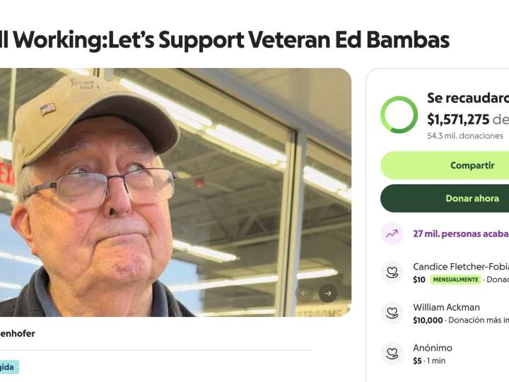 Emotivo: un veterano de 88 años perdió su pensión y una colecta superó el millón de dólares para ayudarlo