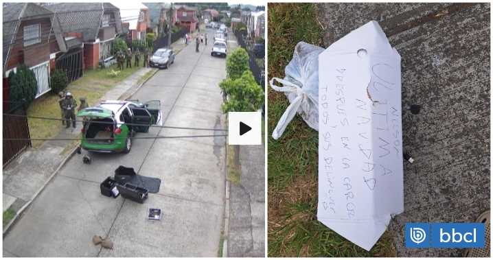 GOPE realizó detonación controlada de caja con amenazas dejada afuera de casa en Temuco
