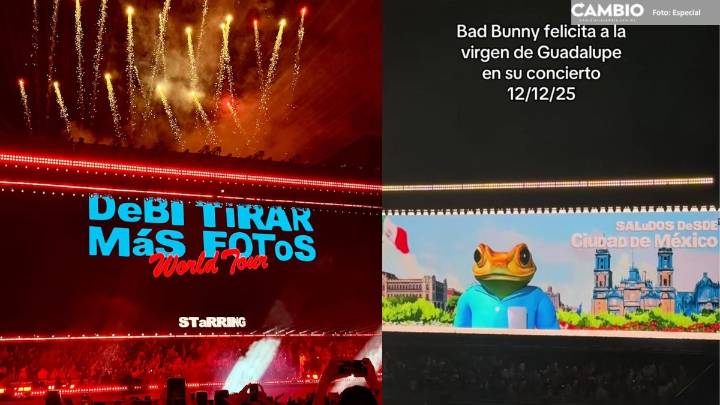 Bad Bunny celebra a la Virgen de Guadalupe en concierto en la CDMX y fans cantan “La Guadalupana” (VIDEO)