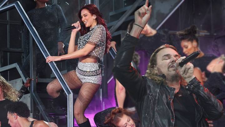 Dua Lipa canta ‘Oye mi amor’ con Fher de Maná en su concierto en CDMX