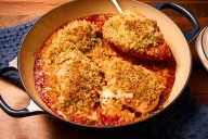 This no-fry chicken parm is cheesy, saucy and easy to prepare