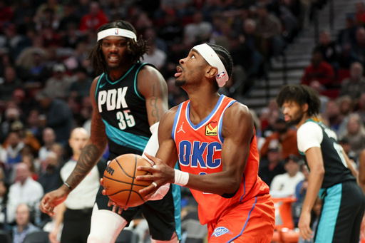 Gilgeous-Alexander anota 26 y Thunder vencen 123