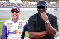 Michael Jordan and Denny Hamlin Celebrate After Settling Case Against NASCAR