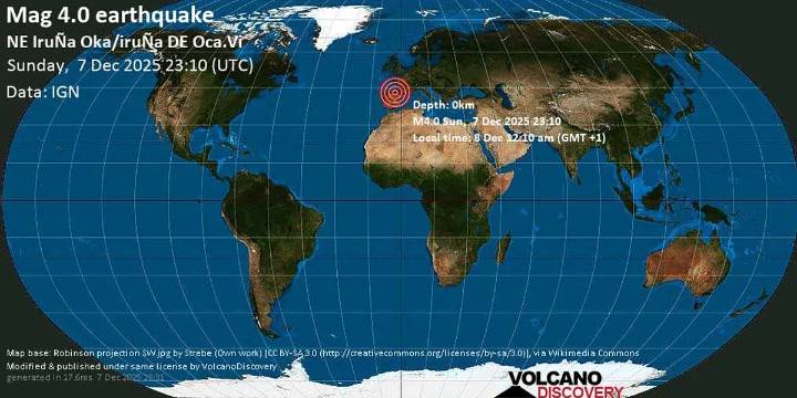 Un terremoto de magnitud 4.0 sacude Álava pasada la medianoche: "Pensábamos que había sido una explosión"