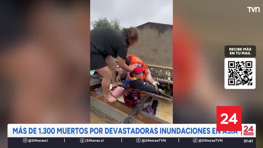 Más de 1.300 muertos por devastadoras inundaciones en Asia