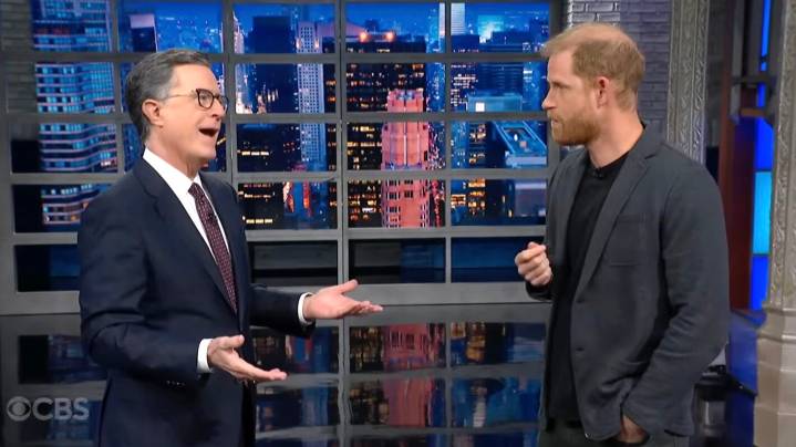 'The Late Show': Prince Harry Takes Shot at Trump During Surprise Appearance
