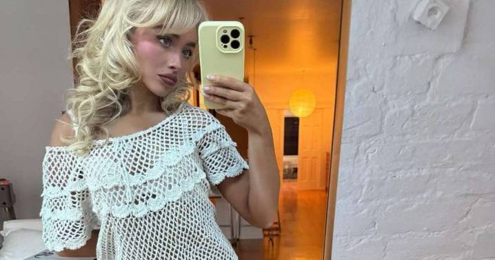 Sabrina Carpenter’s Fully Sheer Dress Photo Serves Playful Side Peek