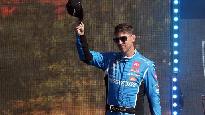 Denny Hamlin breaks down in tears as the first witness testifying at NASCAR antitrust trial