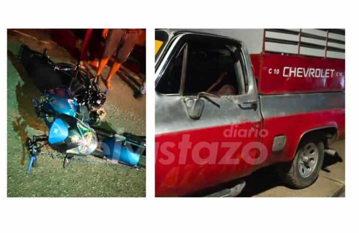 Un muerto y dos lesionados en Las Delicias tras colisión entre moto y camioneta de pasajeros