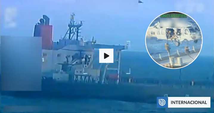 VIDEO | Con helicópteros y soldados: así EEUU confiscó buque petrolero frente a costas de Venezuela
