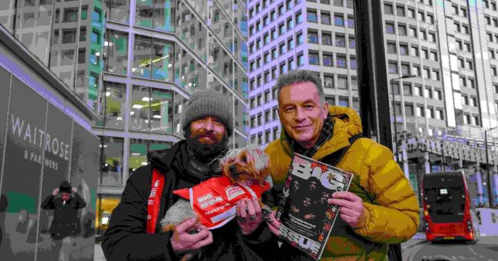 Deck the paws! Big Issue tabards help vendors’ dogs keep warm this Christmas