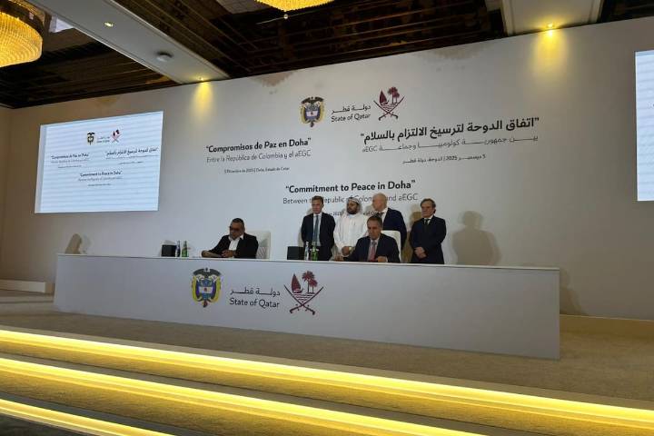 Defensoría del Pueblo destaca compromisos alcanzados en Doha entre el Gobierno y el Clan del Golfo