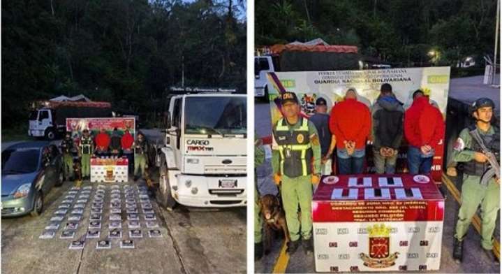 GNB incautó más de 63 kg de Cocaína en el estado Mérida
