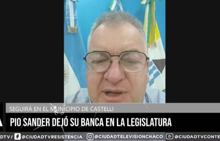 Pío Sander, sobre la renuncia a su banca legislativa: “Tomé esta decisión respondiendo a mi pueblo y a toda una región que me viene acompañando”
