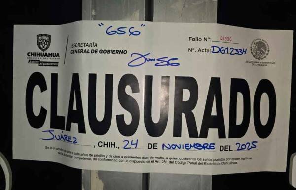 Clausuran seis establecimientos durante la última semana