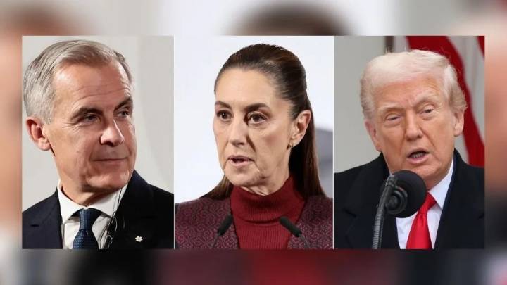 Antes de la revisión del T-MEC en 2026, Trump, Sheinbaum y Carney se reunirán este viernes en EU