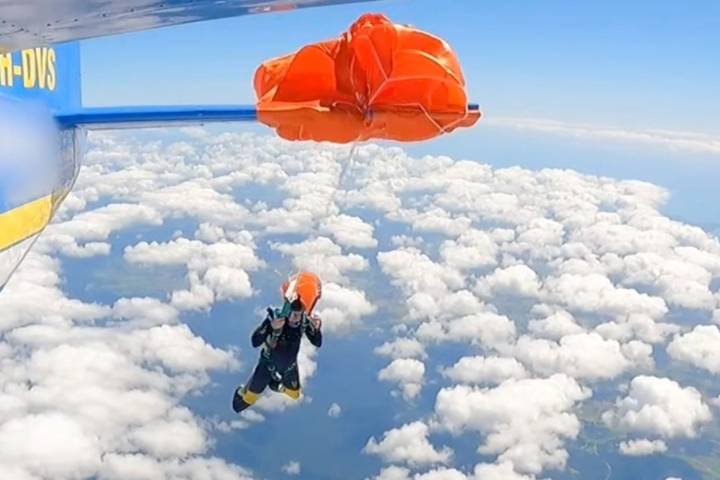 Skydiver Hangs from Plane As Parachute Snags on Aircraft's Tail: Watch