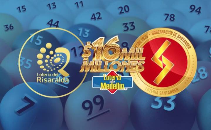 Loterías de hoy viernes 12 de diciembre: Medellín, Risaralda y Santander