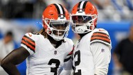 Browns' Shedeur Sanders, Jerry Jeudy downplay heated sideline interaction
